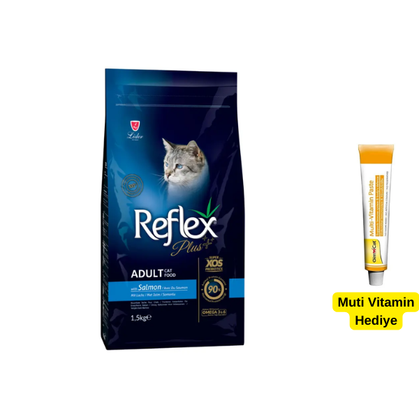 Reflex Plus Somonlu Yetişkin Kedi Maması 1,5kg