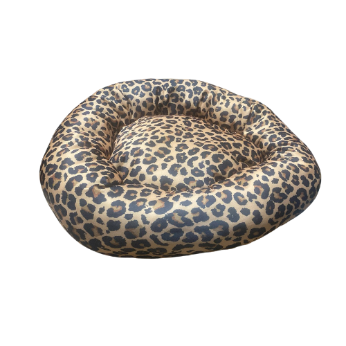 Bio Sand Leopar Desenli Simit Kedi Yatağı