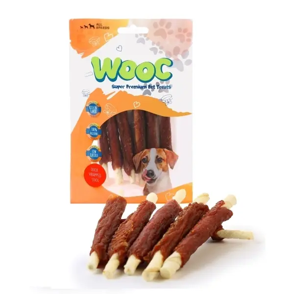 Wooc Ördek Eti Sargılı Sütlü Çubuk Köpek Ödül Maması 80gr