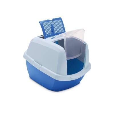 Imac Maddy Junior Üstü Açılabilen Kapalı Kedi Tuvaleti Mavi