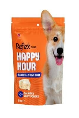 Reflex Plus Happy Hour Sağlıklı ve Parlak Tüyler İçin Destekleyici Köpek Ödül Maması 60 gr