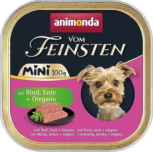 Animonda Vom Feinsten Dana ve Ördek Etli Mini Irk Yetişkin Köpek Konservesi 100 Gr