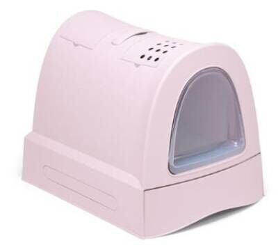 Imac Zuma Pembe Çekmeceli Kapalı Kedi Tuvaleti 40 X 42,5 X 56 cm