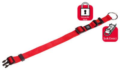 Karlie Kilitli Boyun Tasması XL 55-75 cm Kırmızı