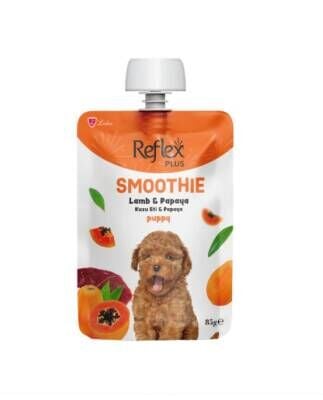 Reflex Plus Smoothie Kuzu Etli ve Papayalı Yavru Köpek Ödül Maması 85 Gr