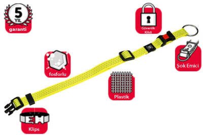 Karlie Kilitli Boyun Tasması S 30-45 cm Sarı