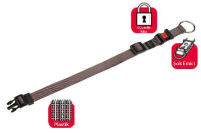 Karlie Kilitli Boyun Tasması S 30-45 cm Gri