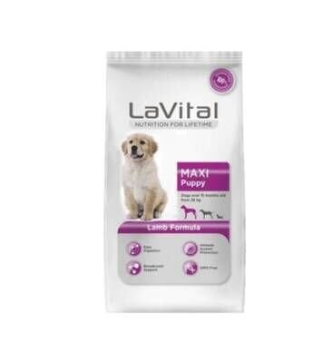 LaVital Maxi Puppy Kuzu Etli Büyük Irk Yavru Köpek Maması 3 kg