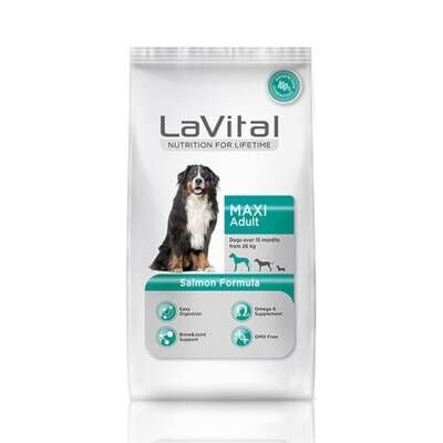 LaVital Maxi Adult Somonlu Büyük Irk Yetişkin Köpek Maması 15 kg