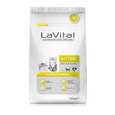 LaVital Kitten Somonlu Yavru Kedi Maması 1,5 kg