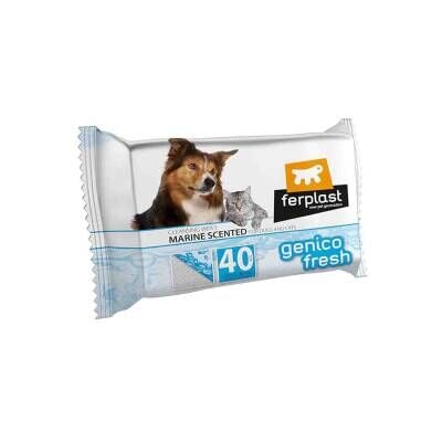 Ferplast Genico Fresh Kedi ve Köpekler İçin Okyanus Kokulu Islak Mendil 40'lı