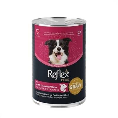 Reflex Plus Sos İçinde Kuzu Etli ve Tatlı Patatesli Yetişkin Köpek Konservesi 400 Gr