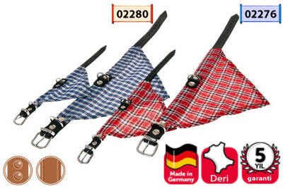 Karlie Deri Bandanalı Boyun Tasma 37 cm Kırmızı