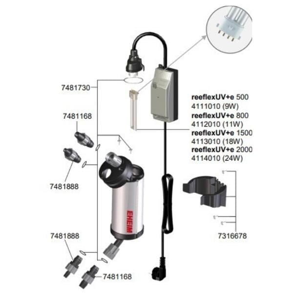 Eheim Reeflex UV+E 500 UV Filtre