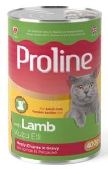 Proline Sos İçinde Parça Etli Kuzu Etli Yetişkin Kedi Maması 400 gr