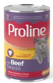 Proline Sos İçinde Parça Etli Dana Etli Yetişkin Kedi Maması 400 gr
