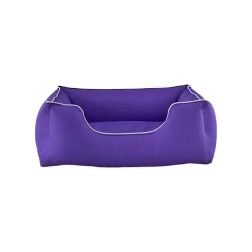 Pet Comfort Alpha Köpek Yatağı Mor w Beyaz Biye M 80x65cm
