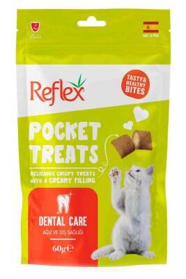 Reflex Pocket Treats Ağız ve Diş Sağlığı Yetişkin Kedi Ödül Maması 60 gr