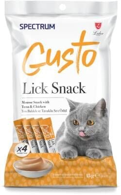 Spectrum Gusto Ton Balıklı Tavuklu Sıvı Ödül Maması 4 x 15 gr