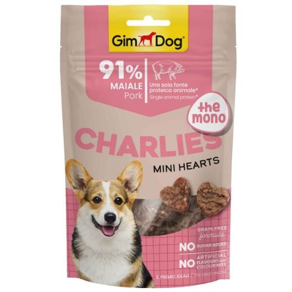 Gimdog Charlies The Mono Mini Hearts Domuz Etli Köpek Ödül Maması 70gr