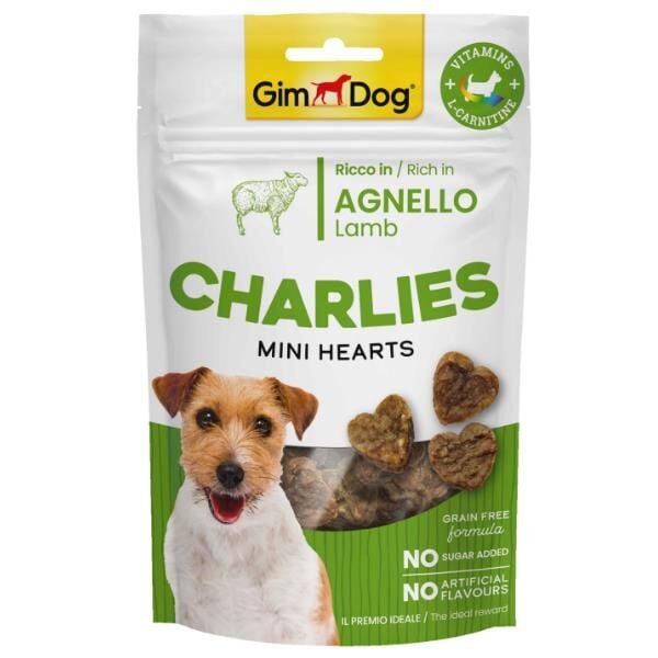 Gimdog Charlies Mini Hearts Kuzu Etli Köpek Ödül Maması 70gr