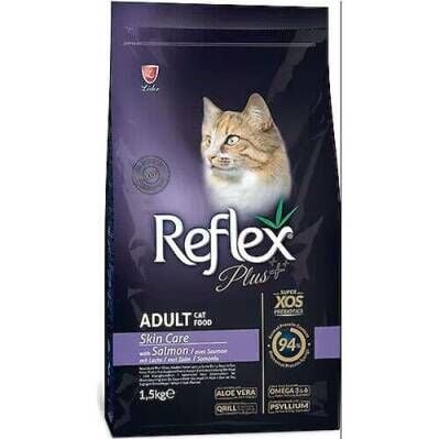 Reflex Plus Skin Care Deri ve Tüy Bakımı Somonlu Yetişkin Kedi Maması 1,5 kg