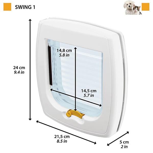 Ferplast Swing 1 Sp Beyaz Kedi Kapısı 14,8x14,5