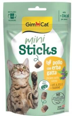 Gimcat Mini Sticks Kedi Otlu&Tavuklu Ödül Çubukları 50gr