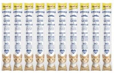 GimCat Sticks Tahılsız Somonlu Ödül Çubuğu 10'lu
