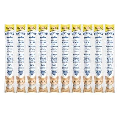 GimCat Sticks Somon & Alabalıklı Ödül Çubukları 50 Gr 10'lu