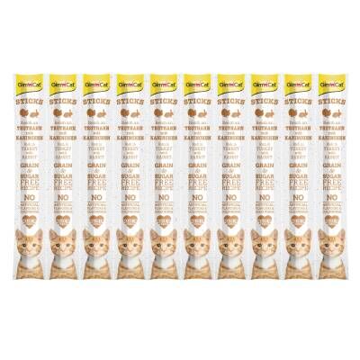 GimCat Sticks Tahılsız Hindi Tavşanlı Ödül Çubuğu 10'lu