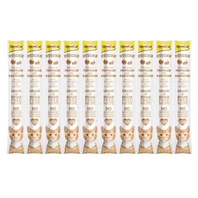 GimCat Sticks Tahılsız Hindi Tavşanlı Ödül Çubuğu 10'lu