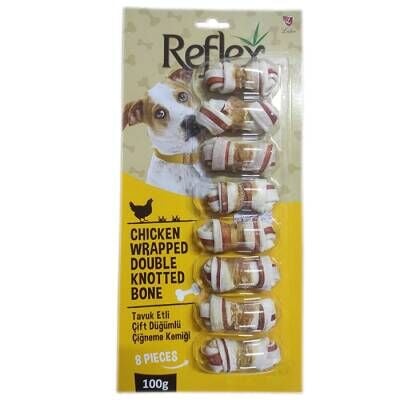 Reflex Tavuk Etli Çift Düğüm Kemik 8'li 100 gr