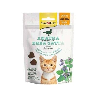 Gimcat Ördekli ve Catnipli Tahılsız Şekersiz Çıtır Kedi Ödül Maması 60 gr