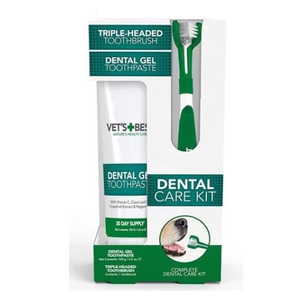 Vet's Best Köpekler için Ağız ve Diş Bakım Seti 17,5cm 100gr