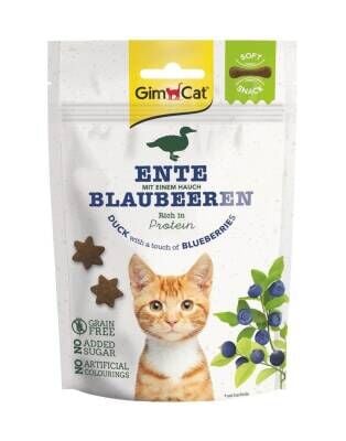 GimCat Kedi Ödül Maması Soft Snack Ördekli ve Yaban Mersinli 60 gr