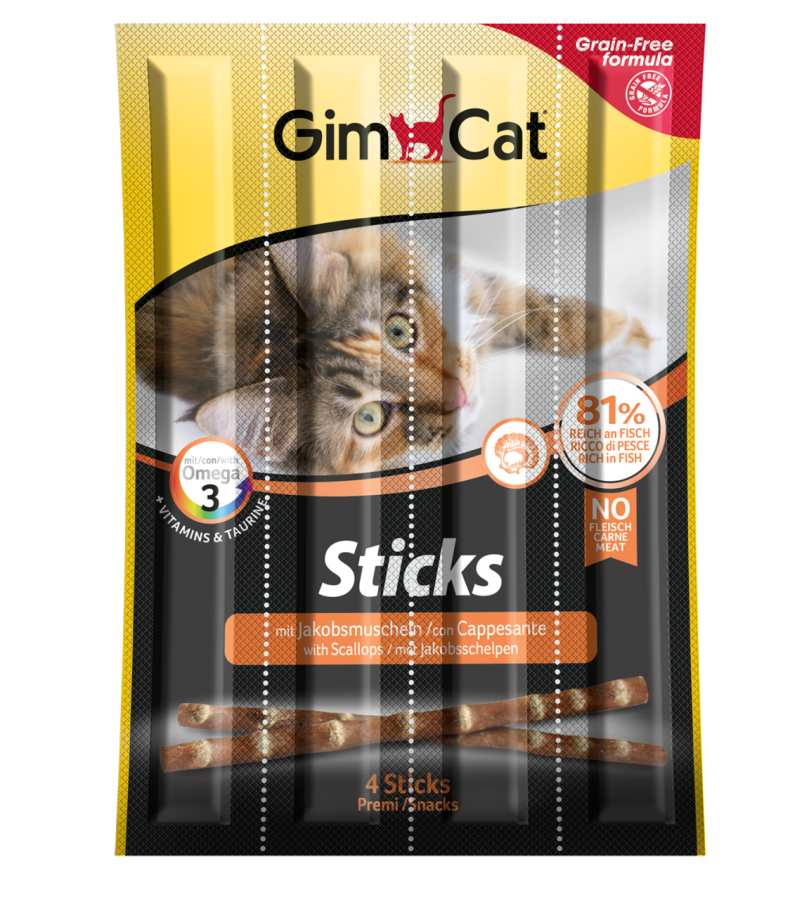 Gimcat Deniz Taraklı Kedi Ödül Çubuğu 4 Parça 20 gr