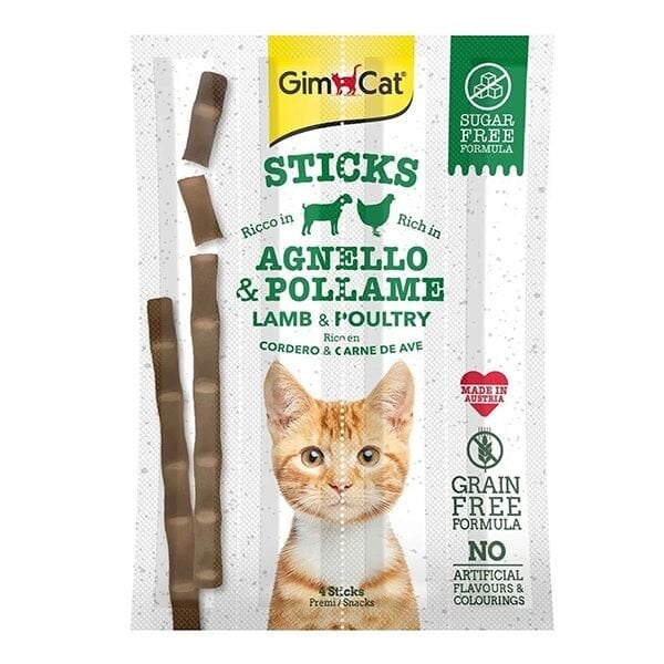 Gimcat Sticks Kuzu ve Tavuk içerikli Ödül Çubukları 4lü