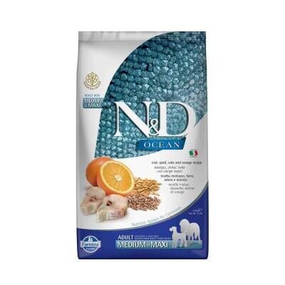 N&D Ocean Düşük Tahıllı Balıklı ve Portakallı Köpek Maması 2,5 kg