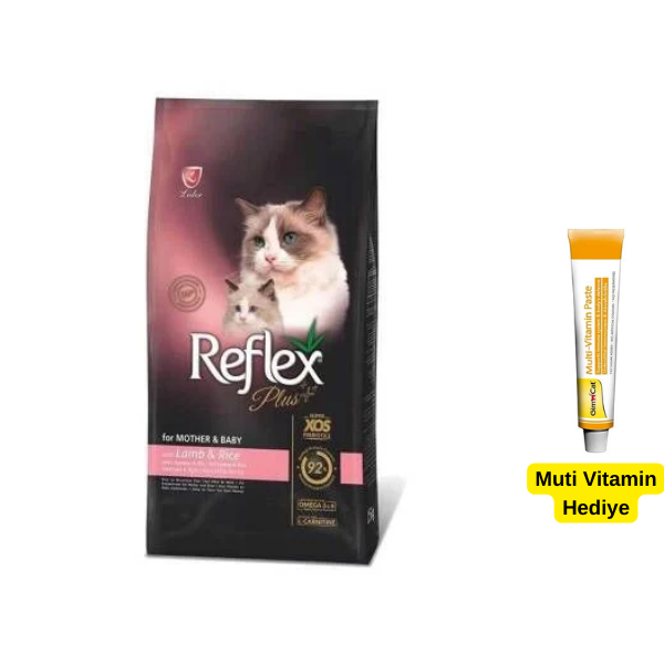 Reflex Plus Mother & Babycat Kuzu Etli ve Pirinçli Yavru Kedi Maması 1,5 kg