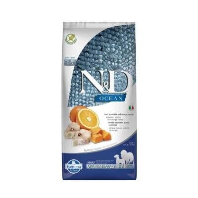 N&D Ocean Balkabaklı Morina Balıklı Tahılsız Köpek Maması 12 kg