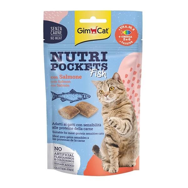 Gimcat Nutripockets Fish Somonlu Kedi Ödülü 60gr