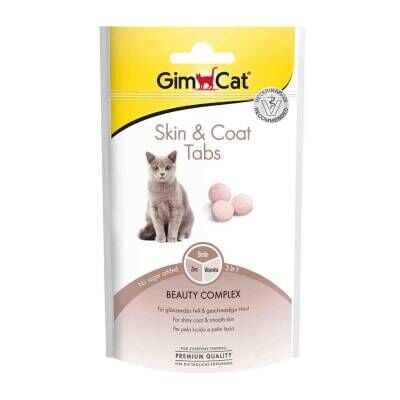 Gimcat Skin & Coat Tabs Deri & Tüy Sağlığı Kedi Ödül Tableti 40 gr