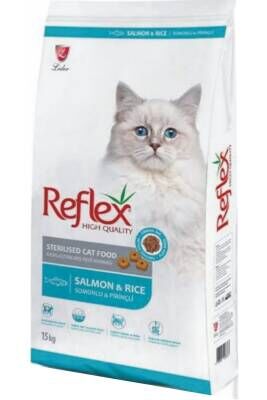 Reflex Sterilised Somonlu Pirinçli Kısırlaştırılmış Yetişkin Kedi Maması 15 kg