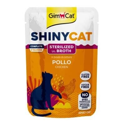 Gimcat Shinycat Pouch Tavuklu Kısırlaştırılmış Kediler İçin Yetişkin Kedi Çorbası 70 gr
