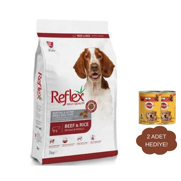 Reflex High Energy Biftekli Yetişkin Köpek Maması 3 kg