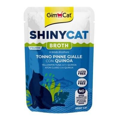 Gimcat Shinycat Pouch Sarıkanat Ton Balığı ve Quinoalı Yetişkin Kedi Çorbası 70 gr