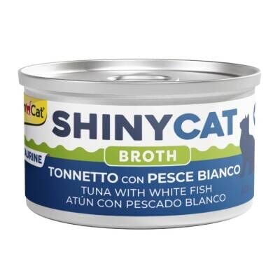 Gimcat Shinycat Sos İçinde Beyaz Balıklı Ton Balık Kedi Konserve Maması 70 Gr