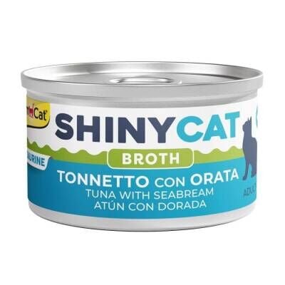 Gimcat ShinyCat Soslu Ton Ve Çipura Balıklı Konserve Mama 70 Gr