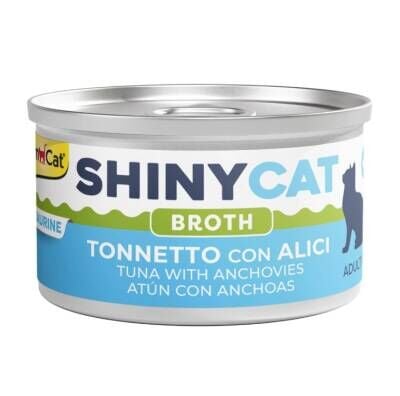 Gimcat Shinycat Sos İçinde Ançüezli Ton Balığı Kedi Konserve Maması 70 Gr